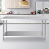 Stainless Steel Commercial Catering Table Work Bench Food Prep Kitchen Shelf UK