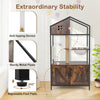 Multi-level Cat Condo Furniture for Indoor Cats Brown