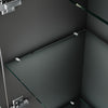 High Gloss Display Cabinet Black Cupboard Tall Storage Sideboard with LED Lights