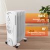 7 Fin Oil Filled Radiator Electric Portable Heater 3 Heat Thermostat Column UK