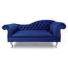 Chaise Lounge Chesterfield Sofa Navy Blue Accent Chair Monaco Bespoke UK