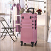 Large Makeup Trolley Case Beauty Vanity Hairdressing Case on Wheels with Drawers