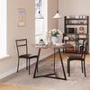 Modern Round Dining Table Set Small Table and Chairs for 2 with Steel Legs