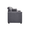 Panana 3 2 Seater Grey Black Linen Fabric Suite Sofa Couch, Free Throw Pillows