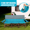 3 Person Folding Camping Chair Heavy-Duty Camp Couch Portable Beach Chair