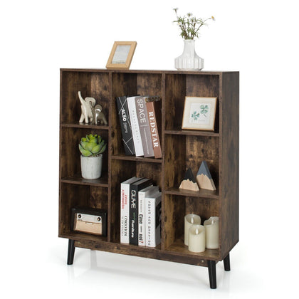 8-Cube Storage Bookcase Wooden Bookshelf Side Cabinet Display Rack