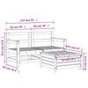 3 Piece Garden Sofa Set White Solid Wood Pine O6M3