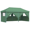 Foldable Party Tent - with 4 Sidewalls Green A7B8
