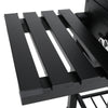 Smoker Barbecue Outdoor Charcoal Portable Grill Camping BBQ Side Table w/ Wheels