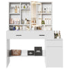 Dressing Table with Adjustable LED Light Vanity Table White Makeup Desk