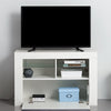 Modern 100cm TV Unit Cabinet Stand Matt Body & High Gloss Door with LED Lights