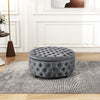 Deep Button Coffee Table Chesterfield Footstool Linen Storage Ottoman With Lid
