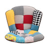 Patchwork Fabric Wing Back Leisure Armchair Lounge Sofa Club Living Room Chair