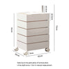 5-Tier Rotating Storage Rack Coffee Tea End Table Shelf Cabinet with Tray Wheels