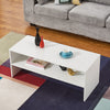 Coffee Table 2 Tiers Wood Tea Table Home Living Room Rectangle Table Black White