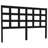 Sufrk Bed Headboard Black 145.5x4x100 Solid Wood Pine,Bed Headboard In Y1Z4