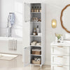 Narrow Home Organizer Tall Bathroom Storage Cabinet-White