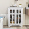 Bathroom Floor Cabinet Freestanding Display Storage Cabinet w/ Doors