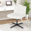 Height Adjustable Armless Office Chair Swivel Make Up Vanity Padded Seat Bedroom