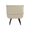 Velvet Upholstered Single Sofa Leisure Lounger Bedroom Accent Chair with Ottoman