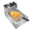 10L Electric Deep Fryer Tank Fat Chip Fry Frying Stainless Steel Commercial UK