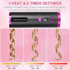 Auto Rotating Cordless Hair Curler Portable Adjustable Temp Time Fast Heat Curli