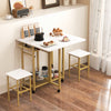 3 Piece Dining Table Set Extendable Kitchen Table Folding Breakfast Table