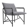 Modern Industrial Metal Frame Armchair Lazy Soft Cushion Seat Moon Chair Lounge
