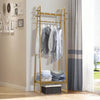 Hallway Wood Clothes Coat Garment Hanging Rail Shoes Rack Slatted Storage Stand