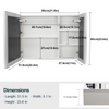 LED Bathroom Mirror Cabinet with Demister LED Lights Extra Large Storage Cabinet