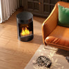 Bioethanol Fire, 22" Freestanding Ethanol Fireplace Stove, 3 Hours Burn