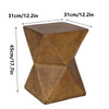 Retro Twist Side Table Industrial Accent Tea Coffee Plant Stand Concrete Effect