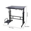 Mobile Stand up Desk Small Adjustable Standing Desk with Wheels Home Workstation