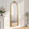 Vintage Antique Gold Arched Full Length Mirror 4ft 6ft Home Living Room Bedroom