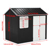 XL Large Metal Garden Shed Apex Roof With Window and Double Doors Storage House