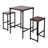 Breakfast Bar Table and Stools Kitchen Dining Room Industrial Furniture Set of 3