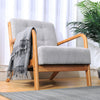 Occasional Wooden Frame Armchair Deep Button Padded Lounge Tub Chair Sofa Fabric
