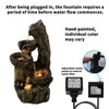 Garden Fountain Water Feature LED Lights Indoor Outdoor Polyresin Statues Decor