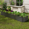 Galvanised Raised Bed Garden Outdoor Elevated Planter Box, Oval/L Shape/Ladder