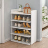 5 Tier Wooden Shoe Rack Tall Storage Shelf Unit Cabinet Organiser Footwear Stand