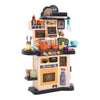 Kids Play Kitchen Pretend Kitchen Toy Set Cooking Role Gift w/Lights Sounds Gift