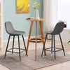 2X Bar Stools Fabric/Faux Leather Pub Chairs Breakfast Kitchen Metal Leg Modern