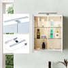 LED Bathroom Cabinet Wall Mounted Mirror Glass Shelf Storage Cupboard