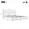 Ottoman Storage Bed 4ft6 Double Size Upholstered Bed Frame with Hydraulic Lift