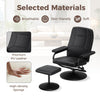 360°Swivel Recliner with Adjustable Backrest & Padded Seat-Black