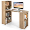 Modern Computer Desk Reversible Writing Desk Home Office Workstation w/ Shelf