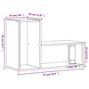 TV Cabinets Set of 2, TV Cabinet with 4 Open Compartments, TV Stand for K9E1