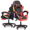 Gaming Chair with RGB LED illuminat Ergonomic Computer Swivel Office Chair Red