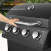 Deluxe Gas BBQ Grill Stainless Steel 4 Burner + 1 Side Outdoor Barbecue