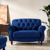 Dusk Hebden Royal Blue Velvet Loveseat RRP £439